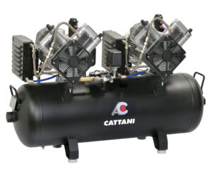 Cattani kompressor m/tørke. 2×2 syl. 400V. 3~