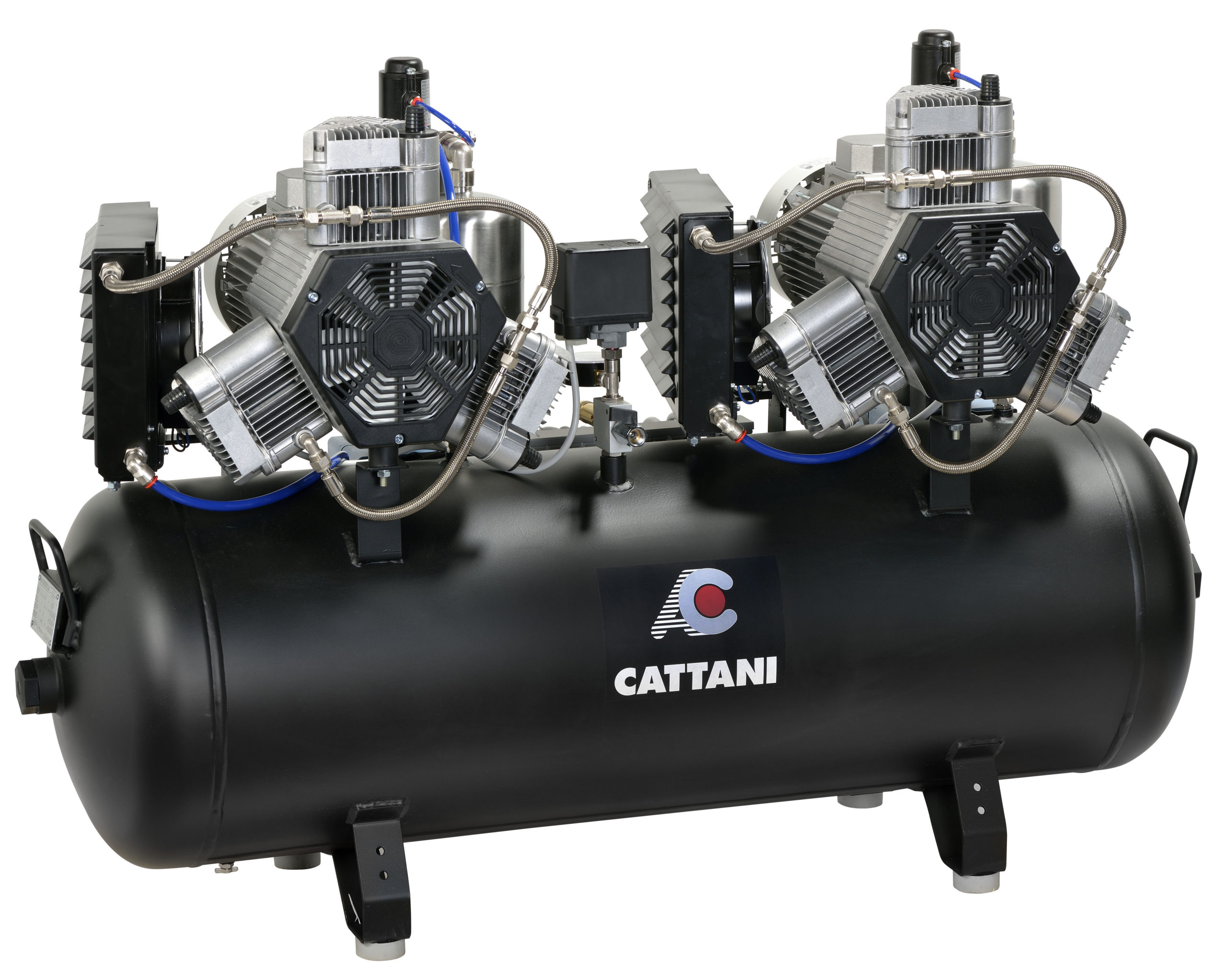 Cattani kompressor m/tørke. 2x3 syl. 230V. 3~